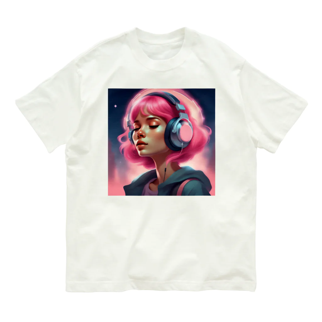 B_possibleのピンク髪の少女 リアルVer. Organic Cotton T-Shirt