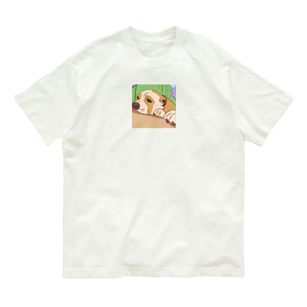 やる気のない犬のやる気のない犬 オーガニックコットンTシャツ