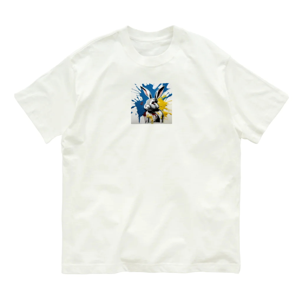 mojaのアートうさぎ🐰 Organic Cotton T-Shirt