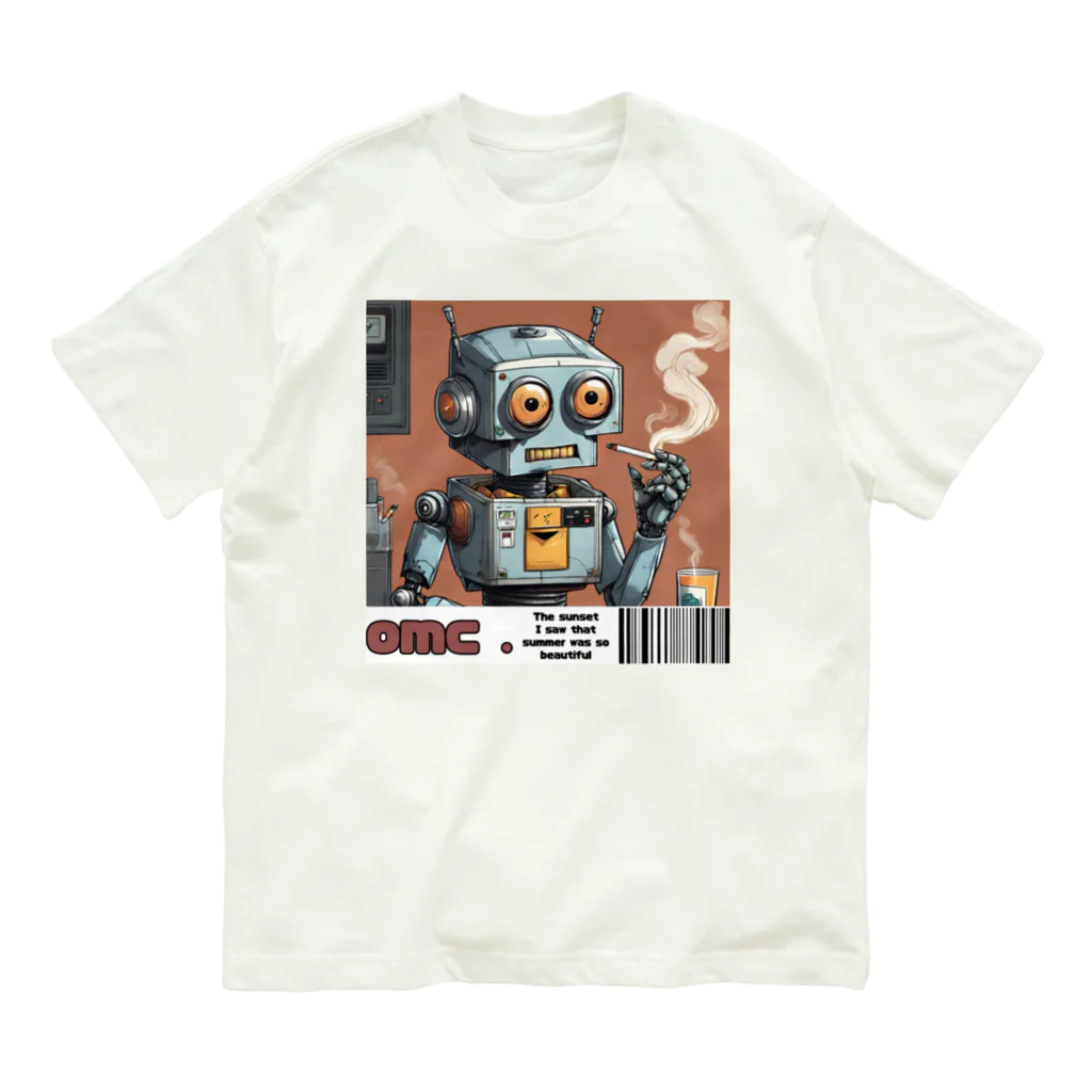 おもちショップの一服ロボくん Organic Cotton T-Shirt