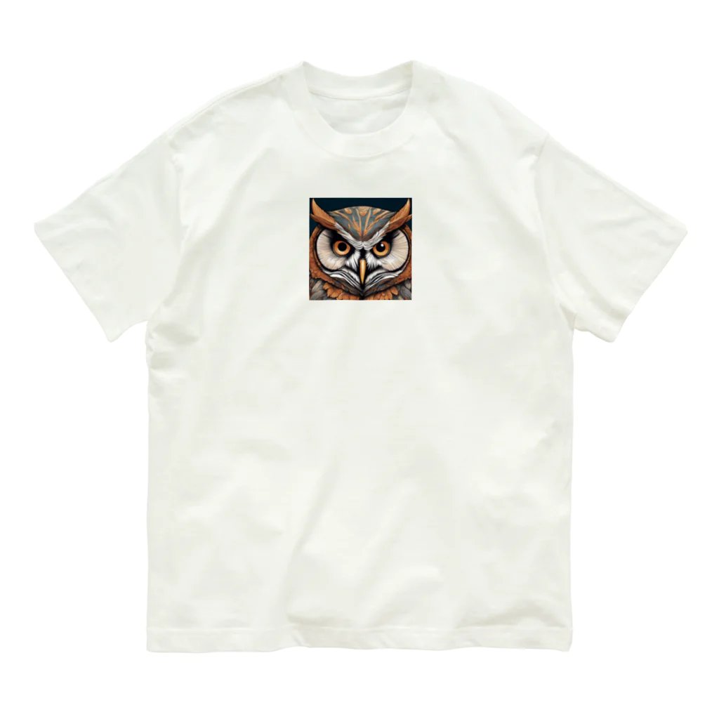 kstm_comのフクロウくんグッズ オーガニックコットンTシャツ