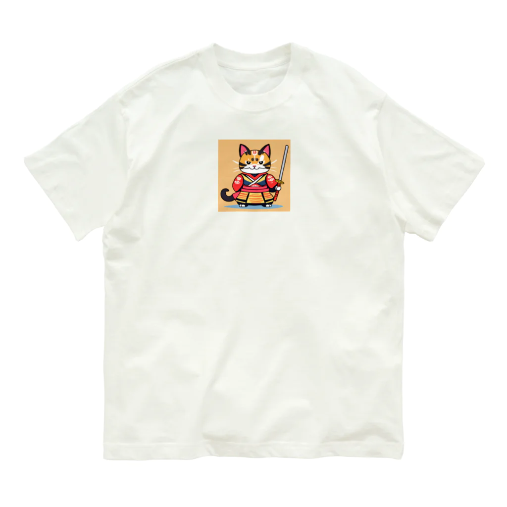 KATSUMINAの戦国武将猫 Organic Cotton T-Shirt