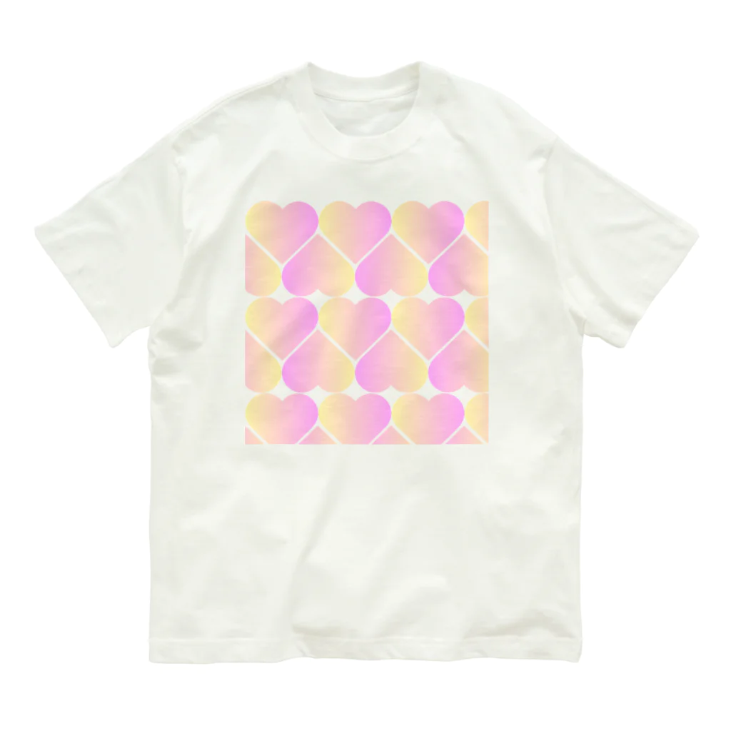 jajamarupotetoのlots of hearts オーガニックコットンTシャツ