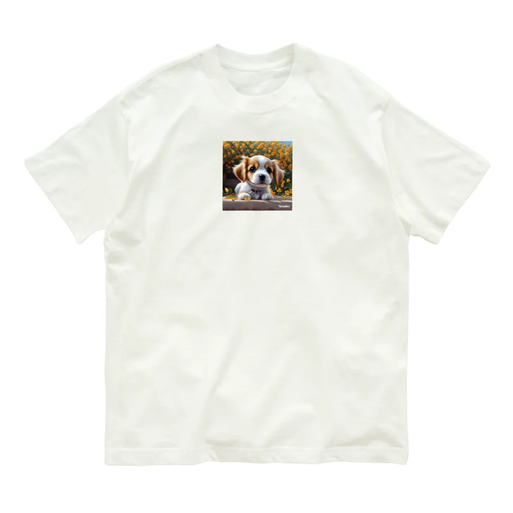 Makoto_Kawano Designの可愛すぎるわんちゃん可愛い🐶 オーガニックコットンTシャツ