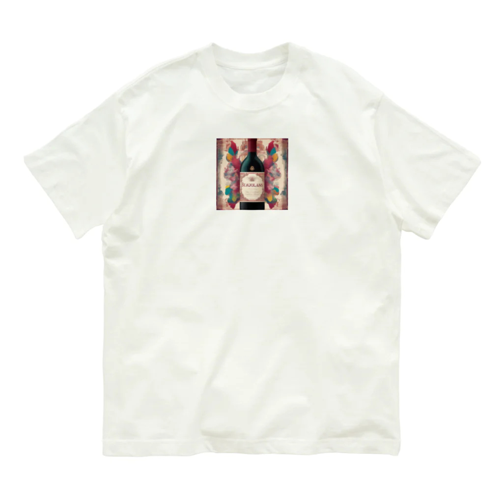 Single outのボジョレーヌーボー オーガニックコットンTシャツ