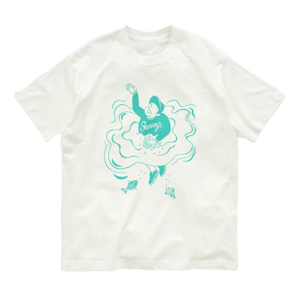 hilo tomula トムラ ヒロのSuper Positive Mint Organic Cotton T-Shirt