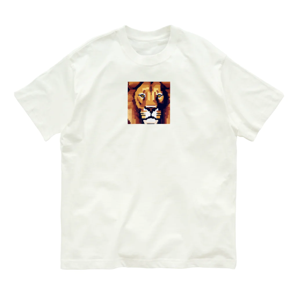 DJシャークのドット絵ライオン Organic Cotton T-Shirt