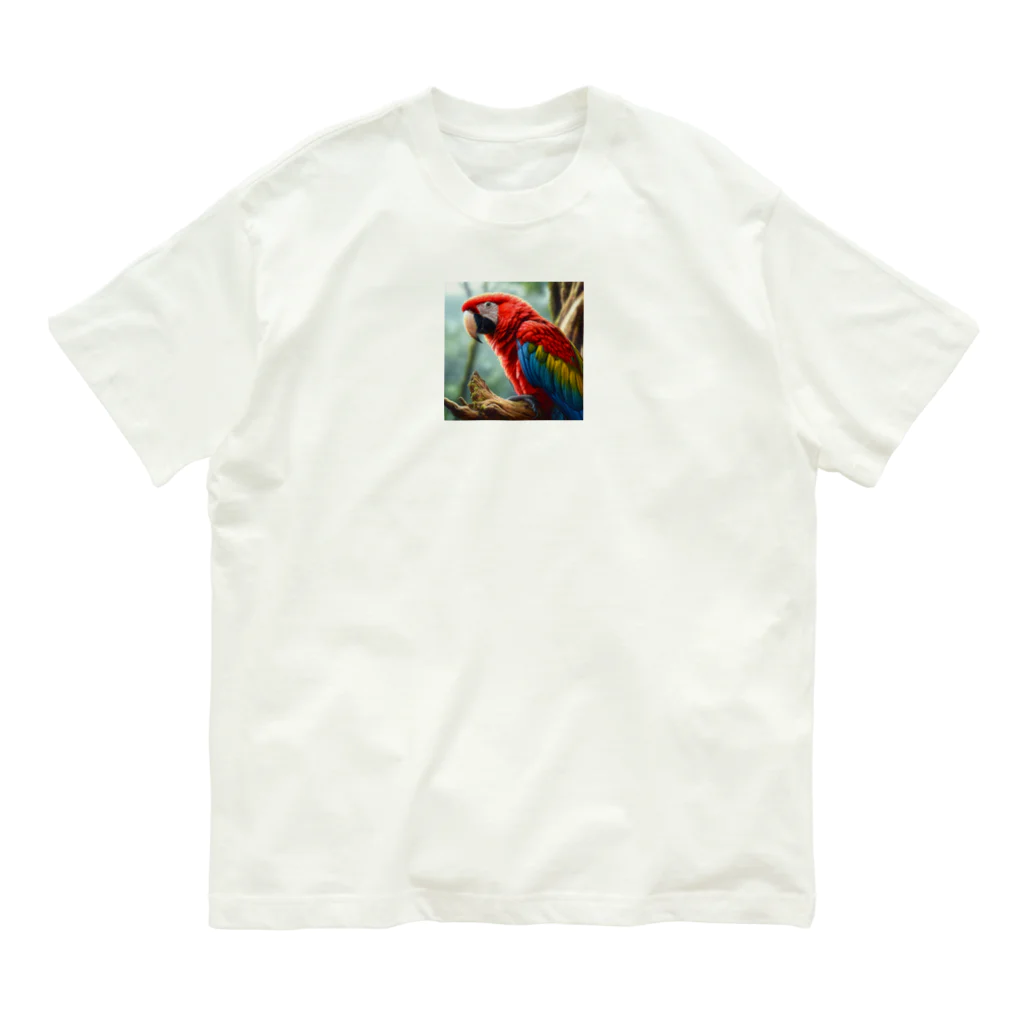 SAKIのコンゴウインコ Organic Cotton T-Shirt