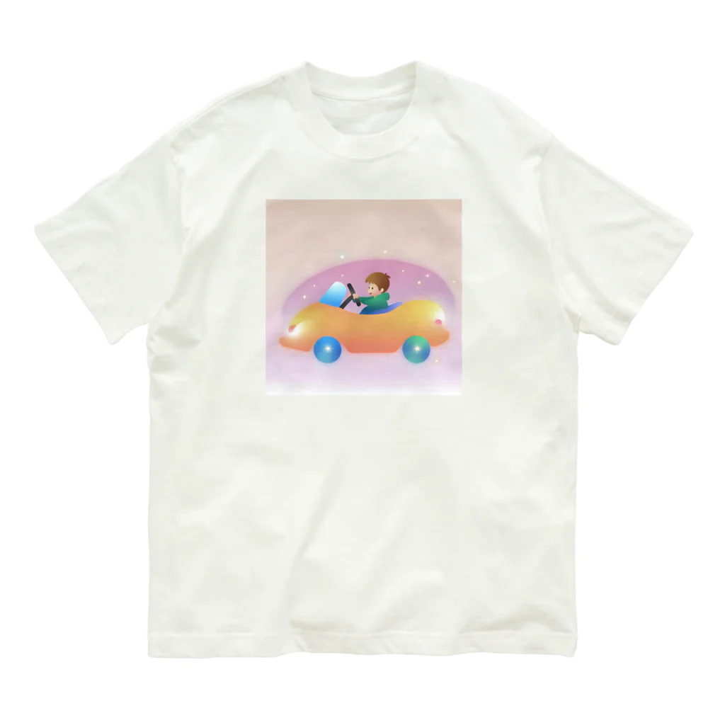 pikkekunのGo!Go!Car! オーガニックコットンTシャツ