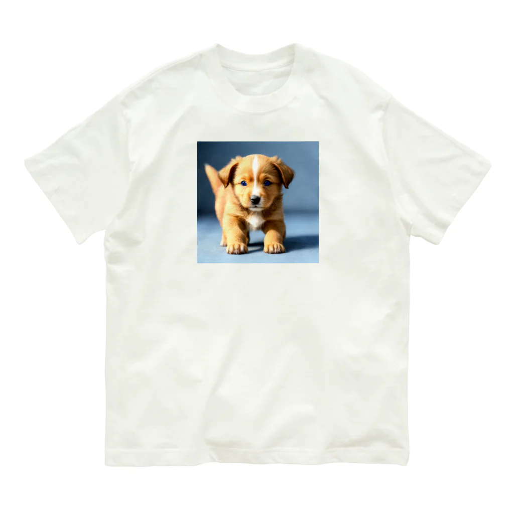 フリーダムの走ってくる子犬 Organic Cotton T-Shirt