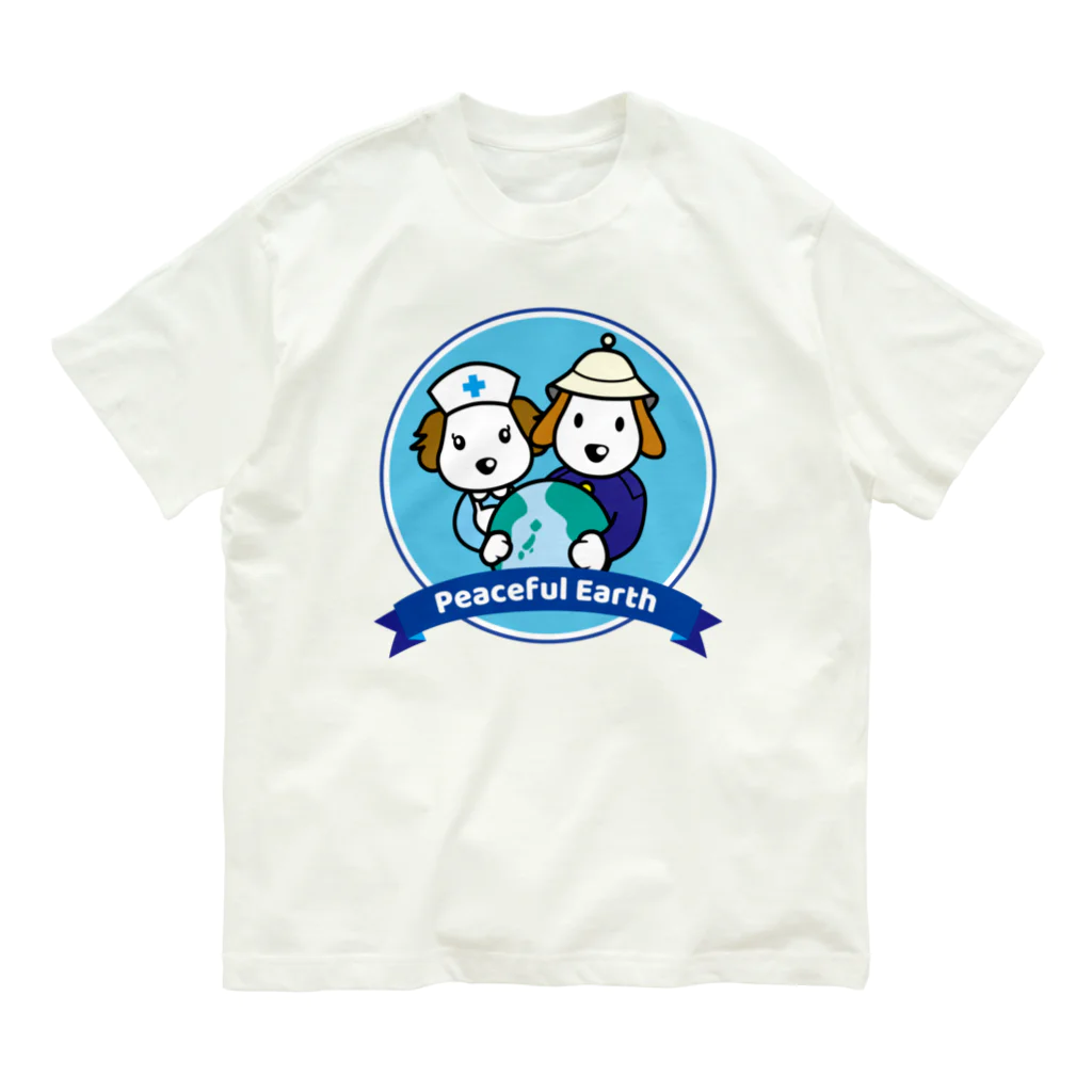 Link Creation online SHOPのPeaceful Earth オーガニックコットンTシャツ