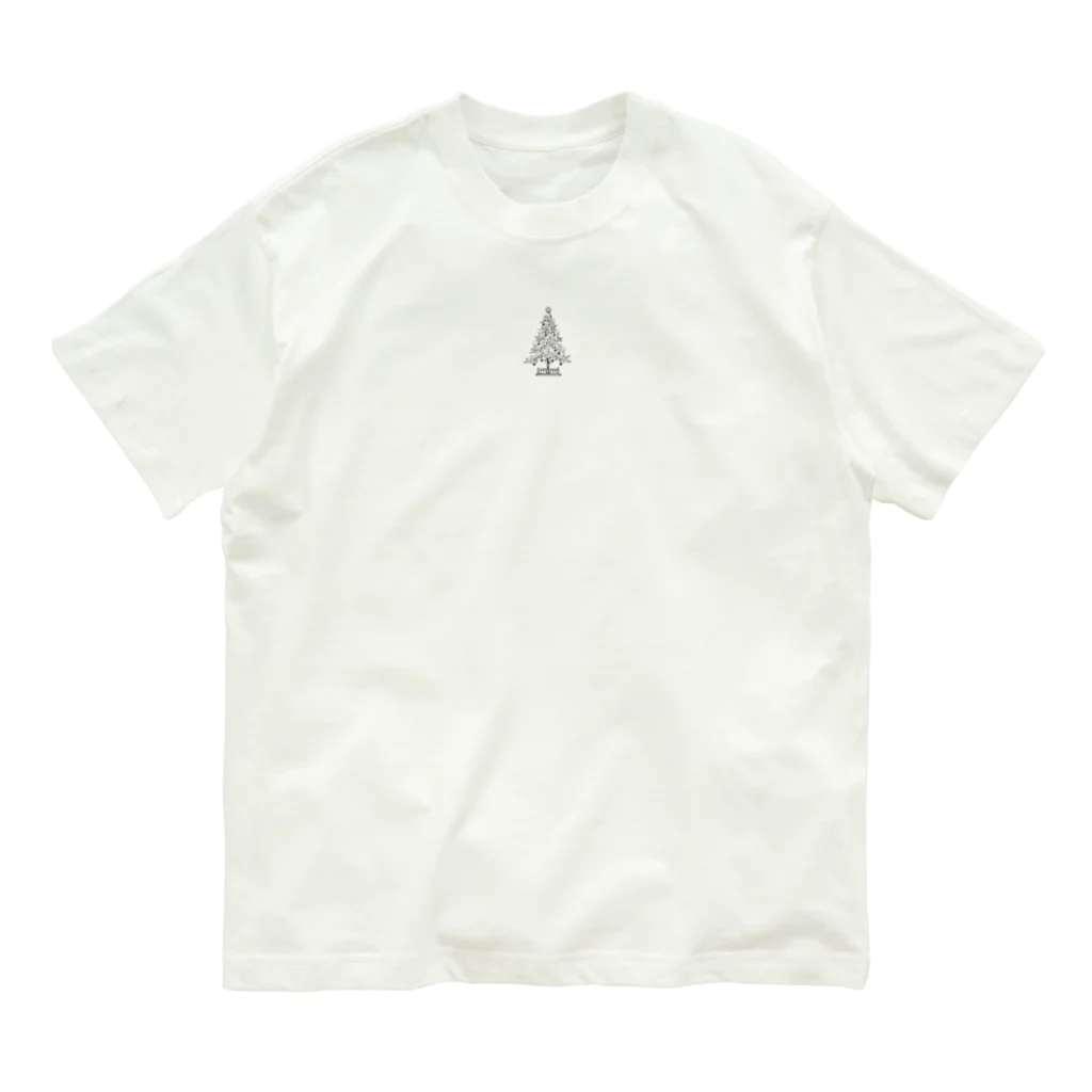-ruku-のクリスマスツリー オーガニックコットンTシャツ