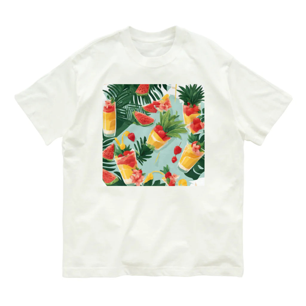 8takayaの南国のフルーツ Organic Cotton T-Shirt