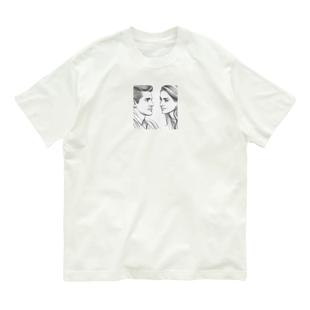 moribouの相手の話に耳を傾ける女性のアートグッズ Organic Cotton T-Shirt