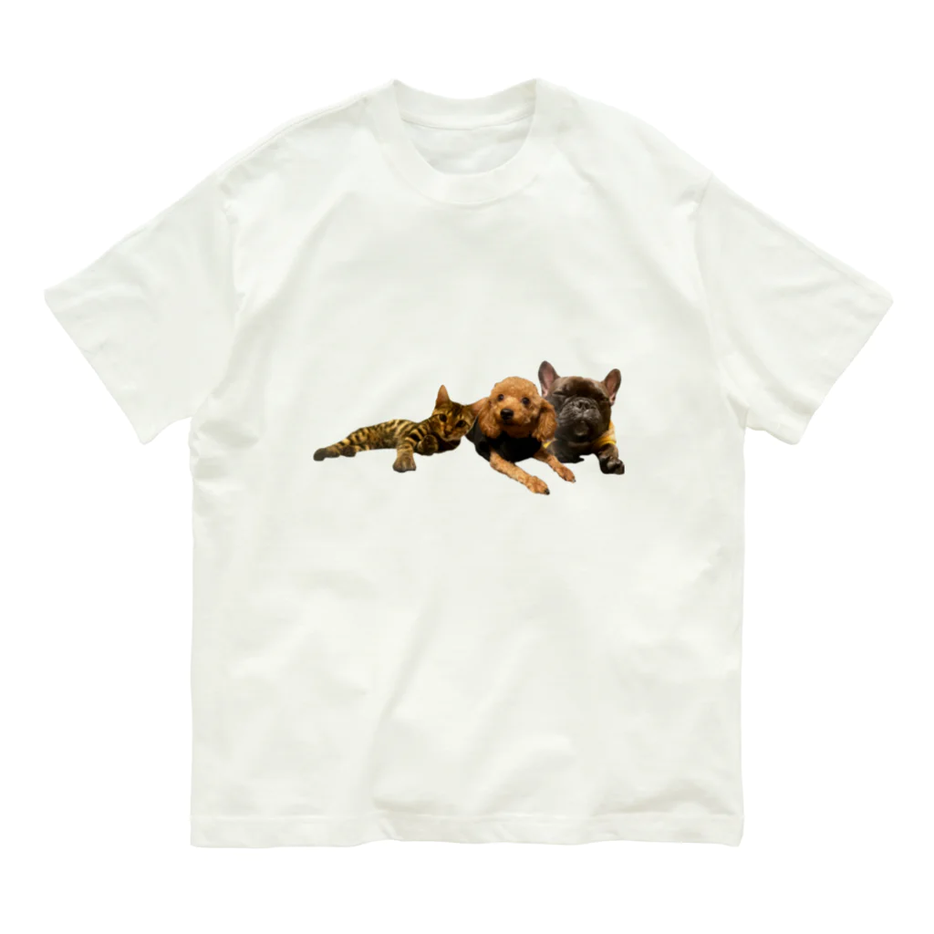 Ru.xxxのトイプードル＆フレンチブルドッグ＆ベンガル Organic Cotton T-Shirt