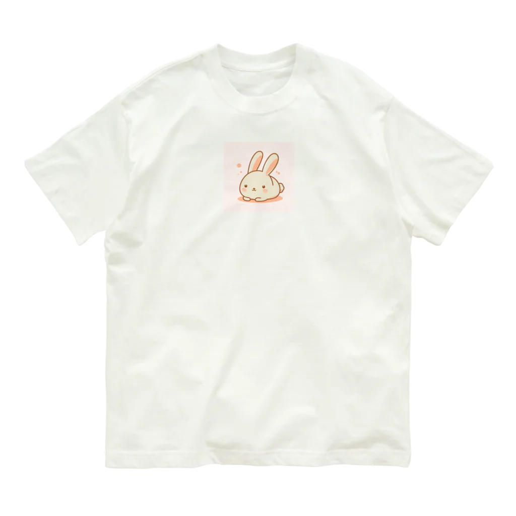 SAKIのウサギのシンプルで可愛いカラーイラスト Organic Cotton T-Shirt