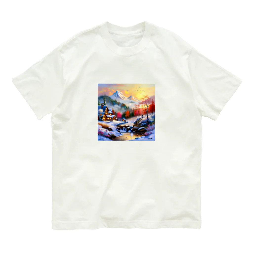 P.H.C（pink house candy）の幻想的な雪景色のグッズ Organic Cotton T-Shirt