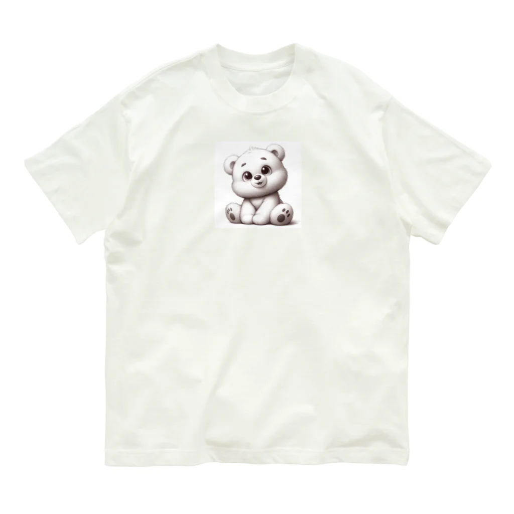 ぷにぷにのふわふわ熊さん オーガニックコットンTシャツ