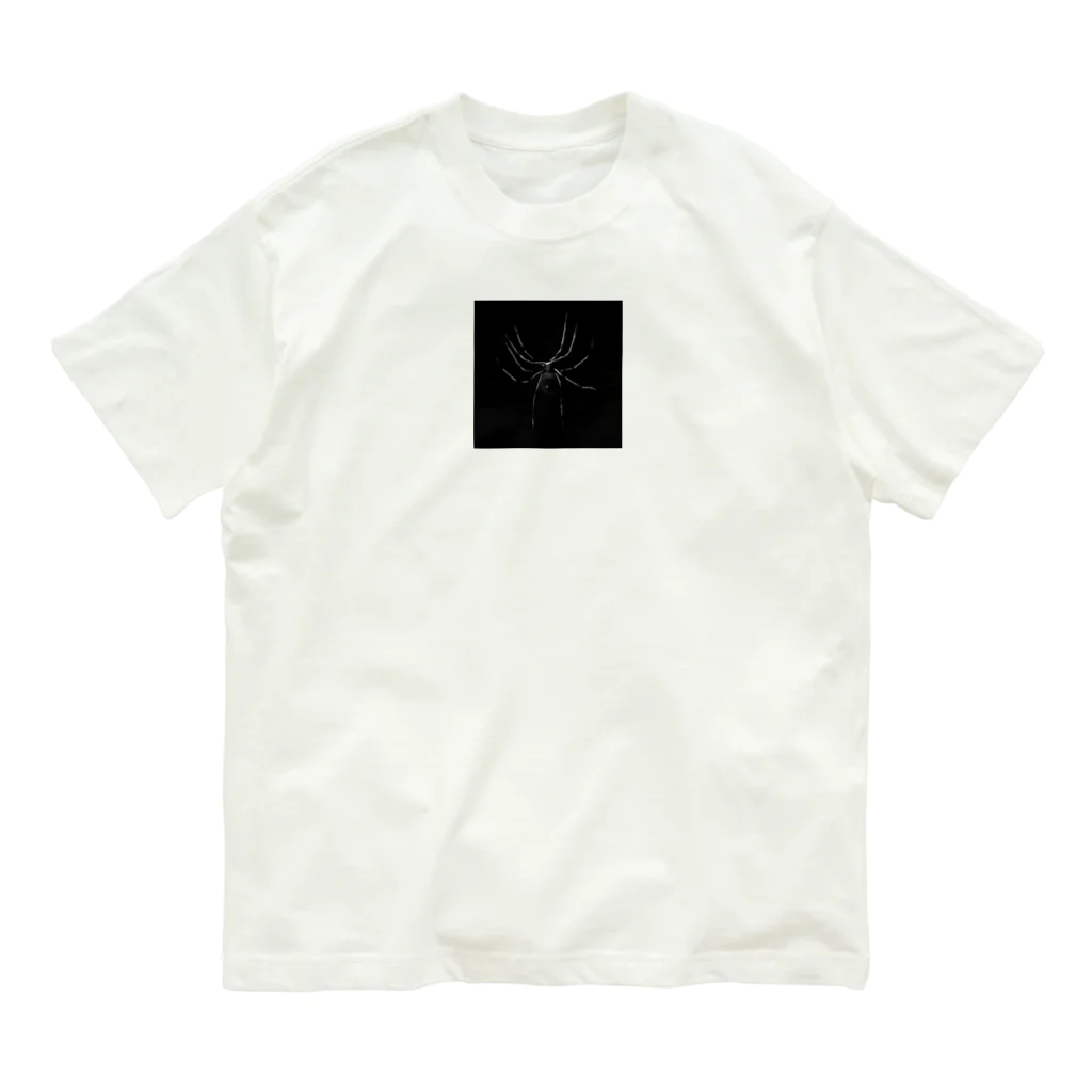 クモの蜘蛛 オーガニックコットンTシャツ