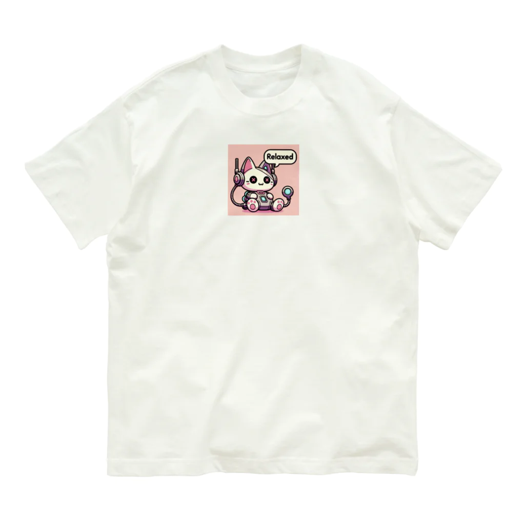 18ban's shopのリラックスするサイバーパンクな猫 Organic Cotton T-Shirt