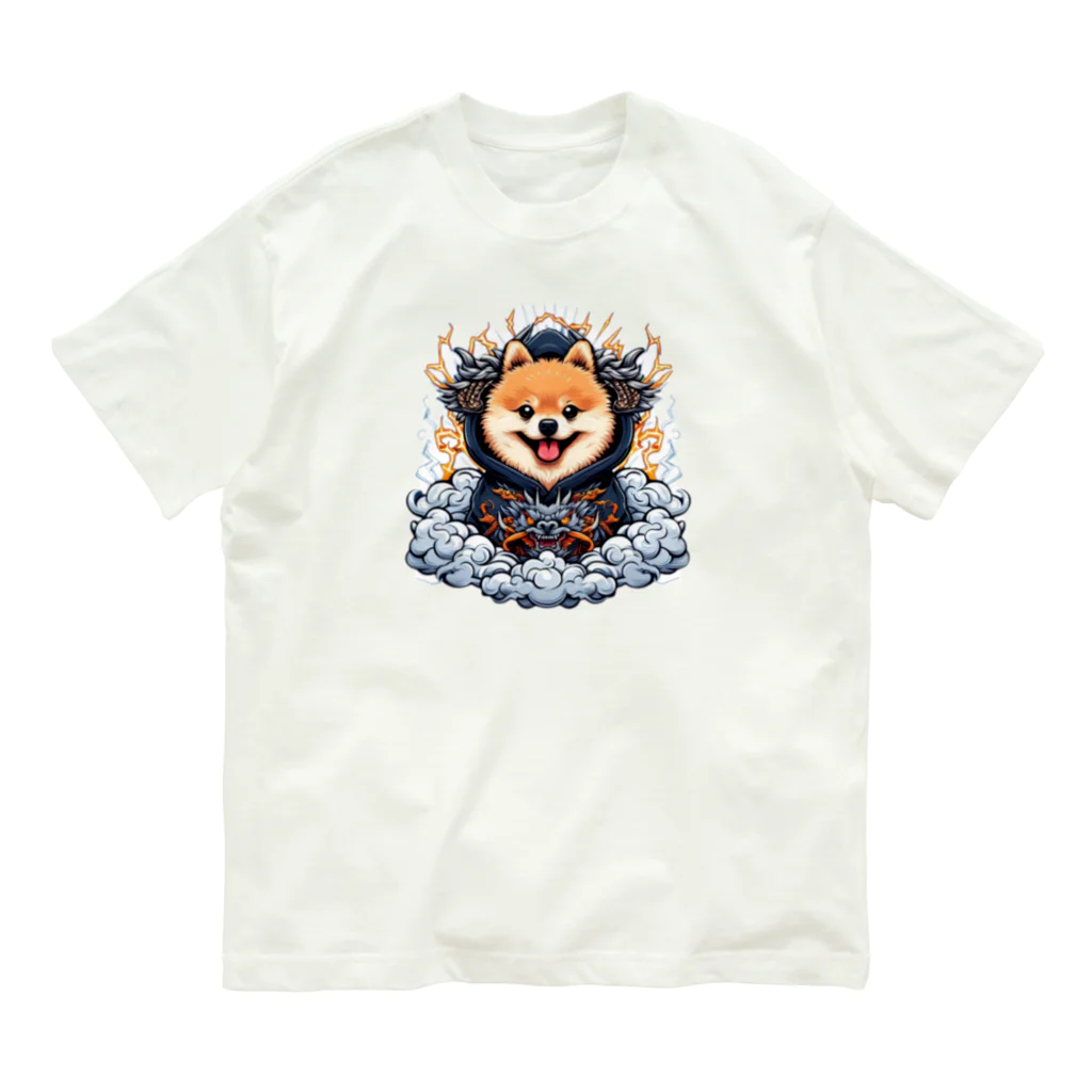 Pom-Dog'sのポメドラゴン Organic Cotton T-Shirt