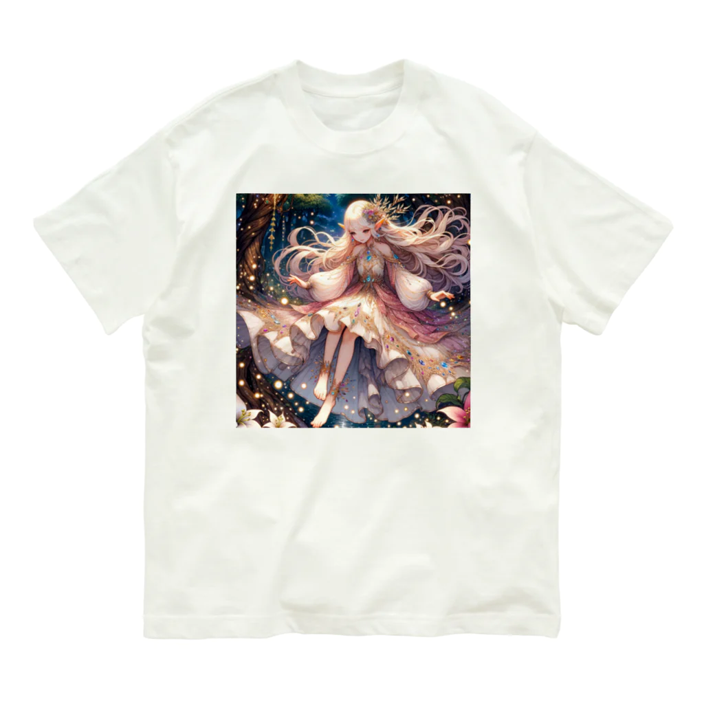 Sesilionの星の精霊の夜舞 Dance of the Star Spirit Organic Cotton T-Shirt