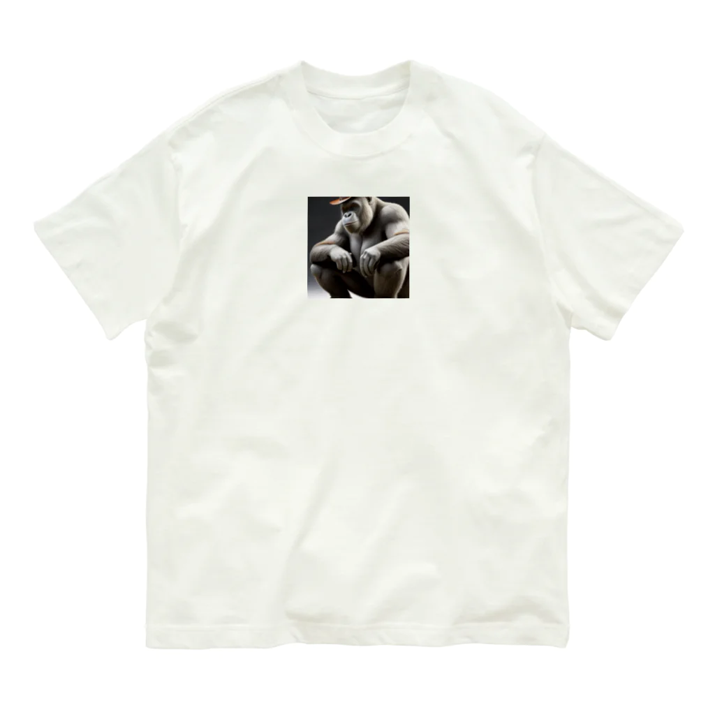 Công ty tròn quây quâyのゴリハットくん オーガニックコットンTシャツ