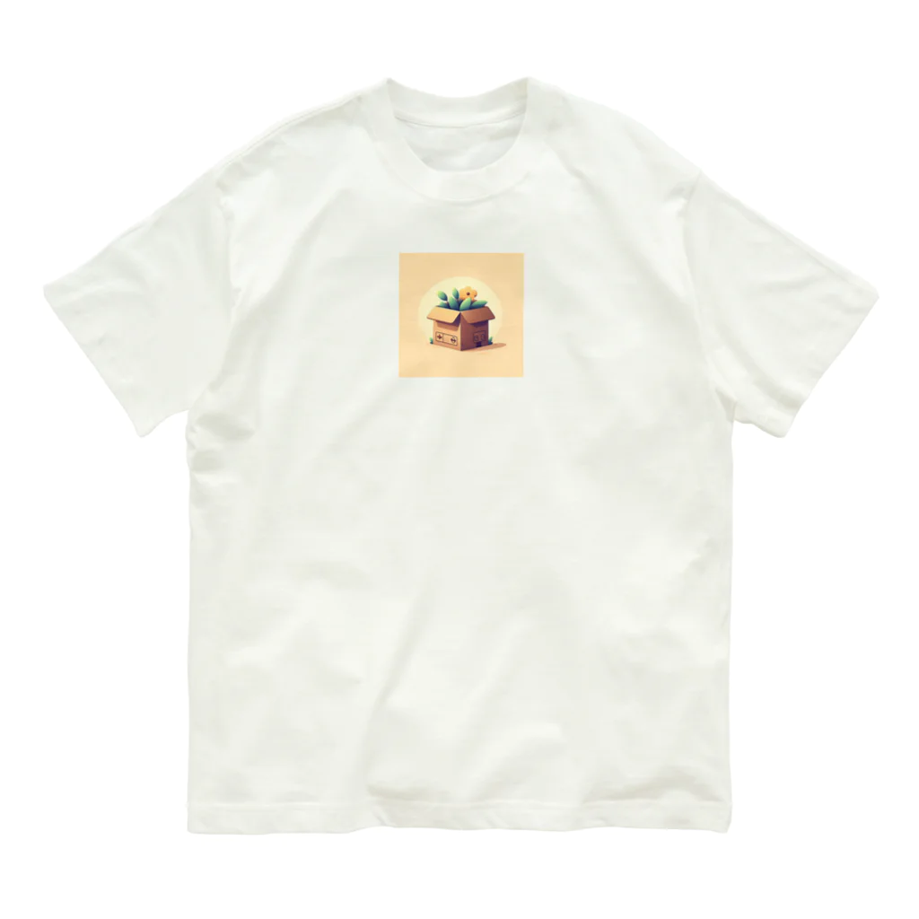 SAKIのダンボールの可愛いイラスト Organic Cotton T-Shirt