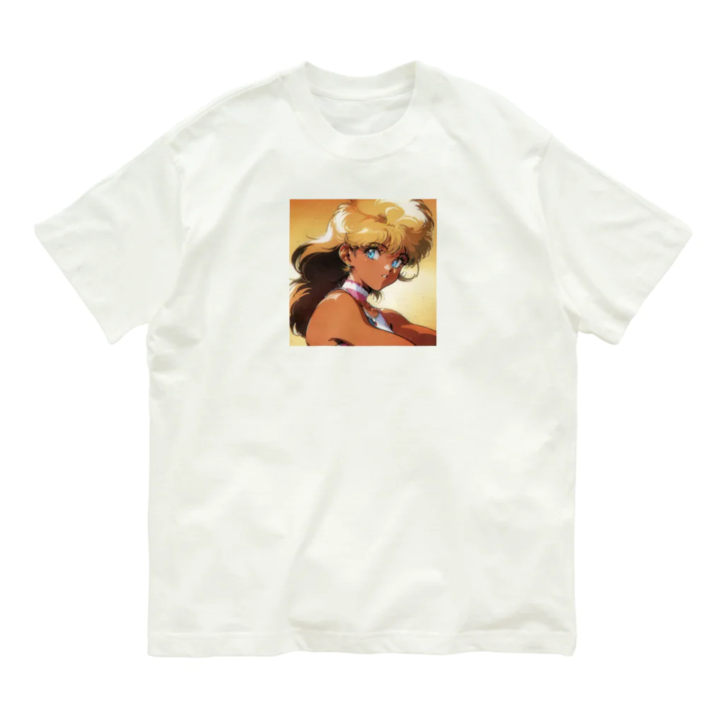 monmoruの1980s ロングヘアーギャル Organic Cotton T-Shirt