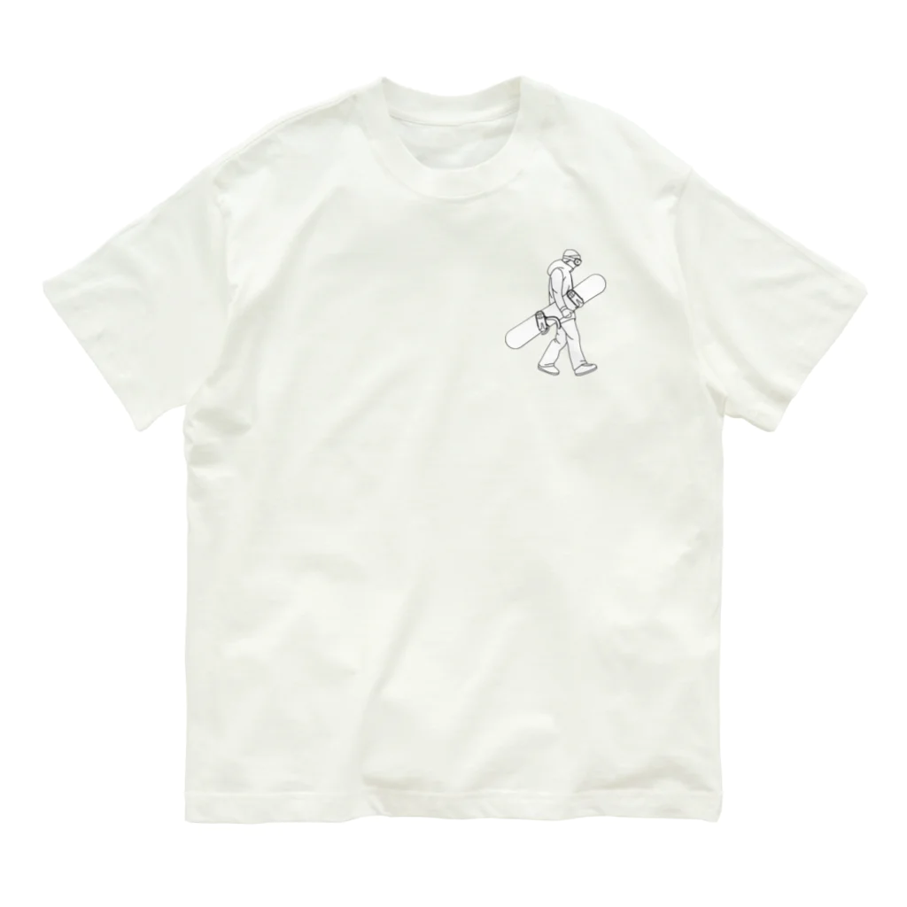 YOKAZE KASUMIのクールで涼し気なスノーボードのイラストグッズ！❄️🏂❄️ オーガニックコットンTシャツ