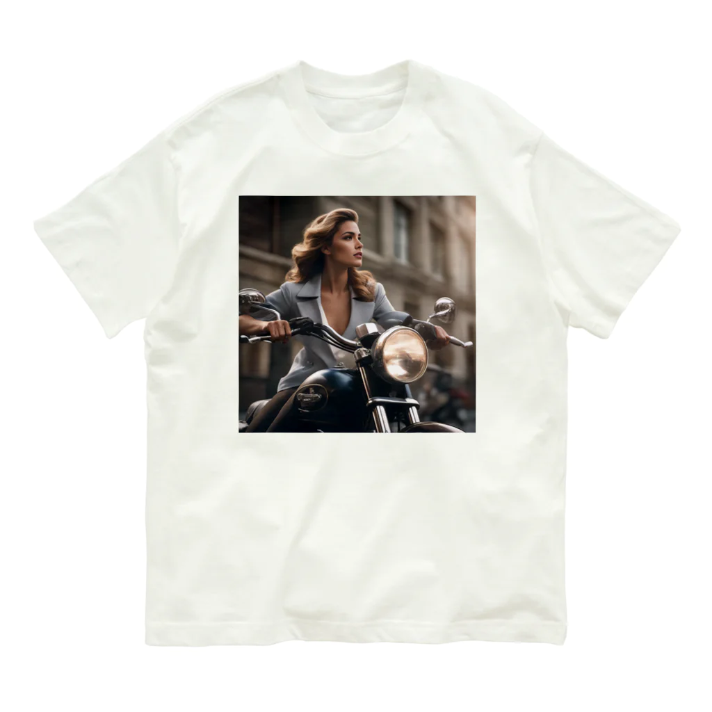 Enigma_WhispererのBike Woman Organic Cotton T-Shirt