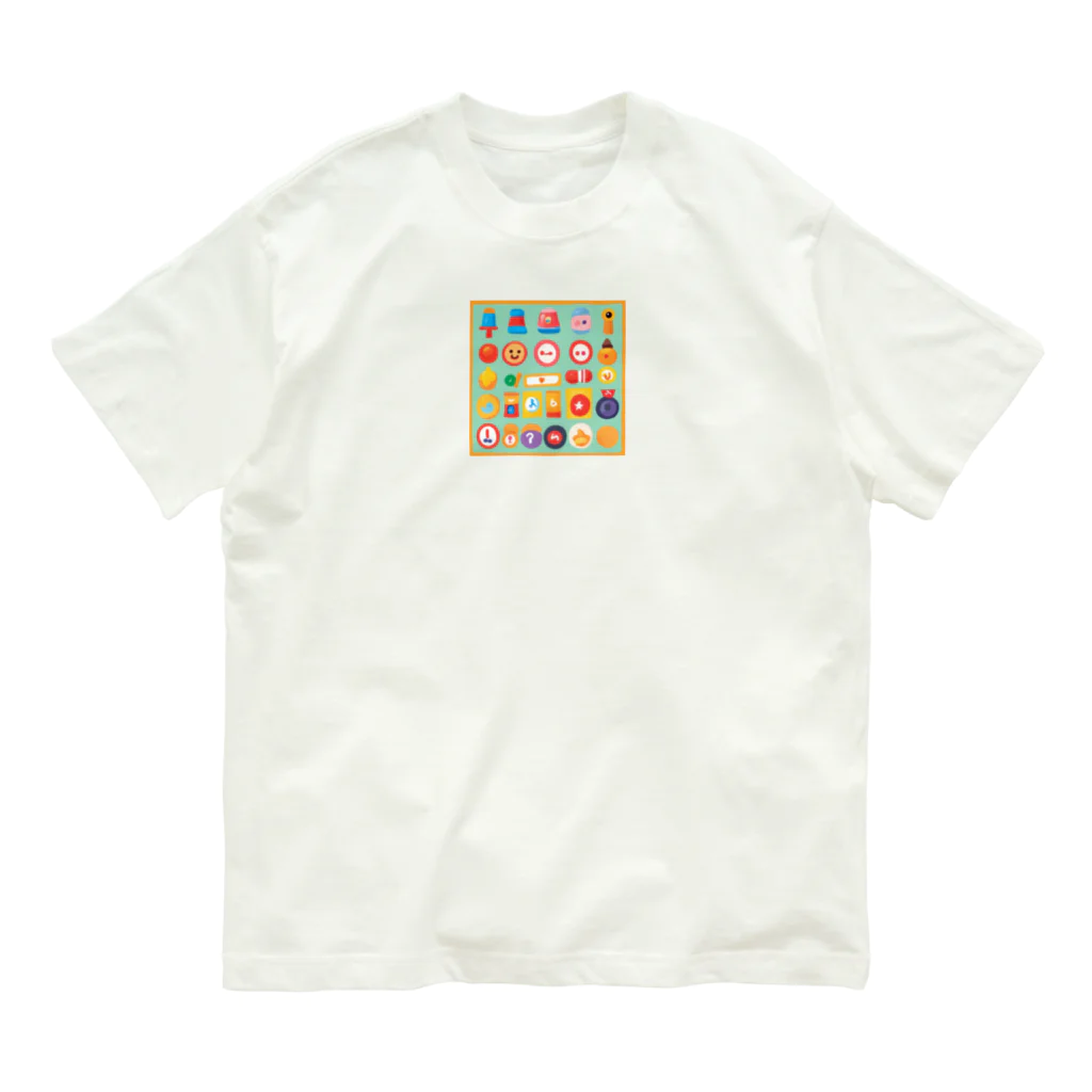 Satoshi27のキュートなキャラクターたち オーガニックコットンTシャツ