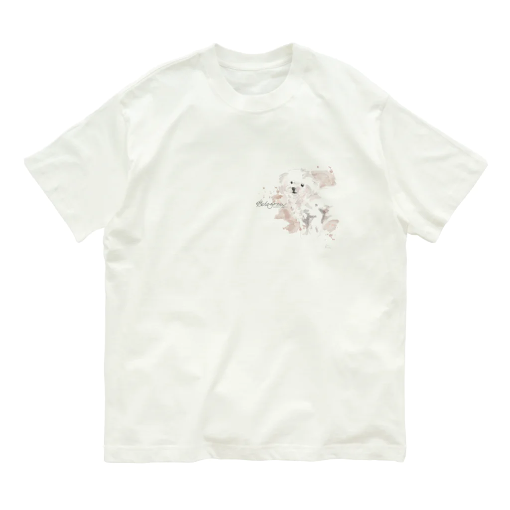 magcafe at gardenのボロニーズ犬 GATSUO kapilina meet magcafe at garden オーガニックコットンTシャツ