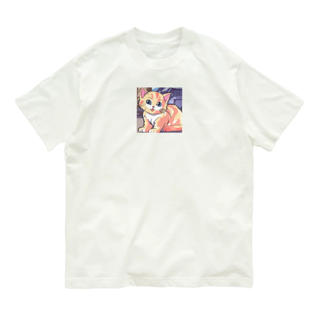 nakasaanのかわいい子猫グッズ オーガニックコットンTシャツ