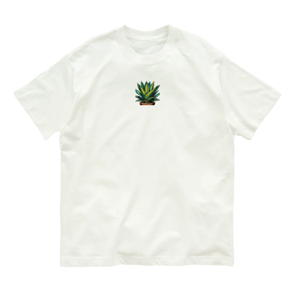 green artist のプランツパラダイスグリーンアガベ Organic Cotton T-Shirt