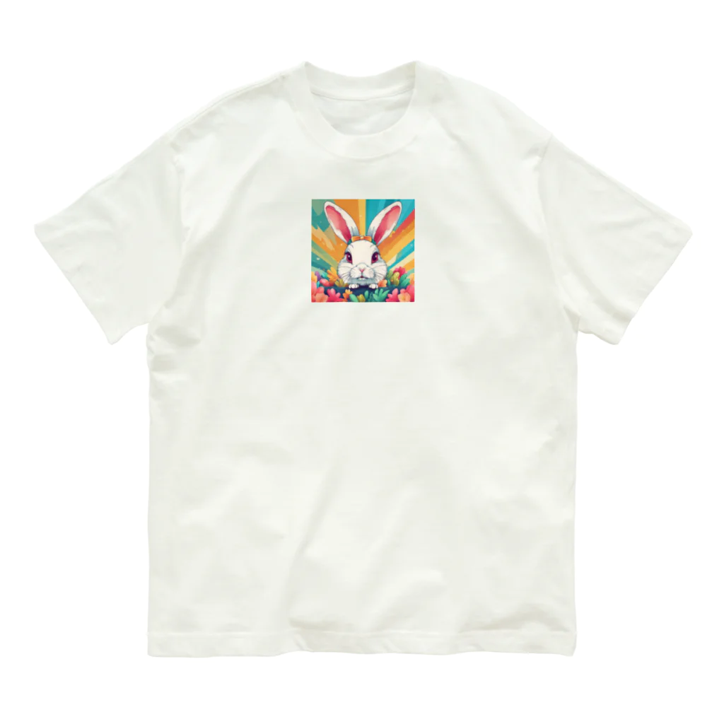 YOO1978の(*≧3≦)ウサギのグッズ オーガニックコットンTシャツ