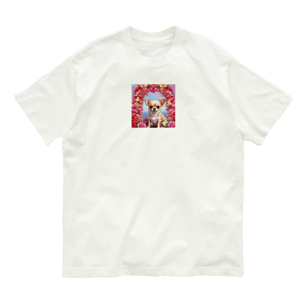 チワワ愛好家ショップの王室の秘密とチワワと薔薇 Organic Cotton T-Shirt