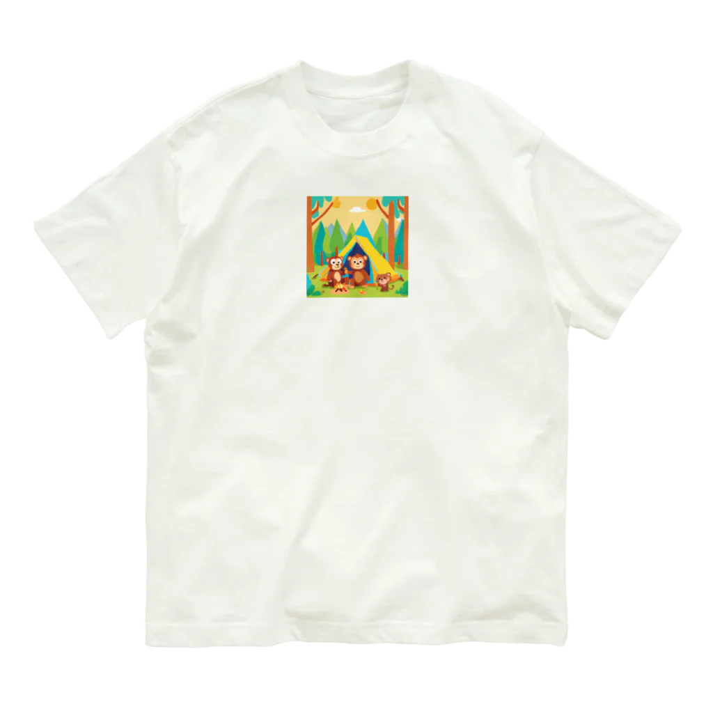 てきとーおんらいんの森のキャンパー Organic Cotton T-Shirt