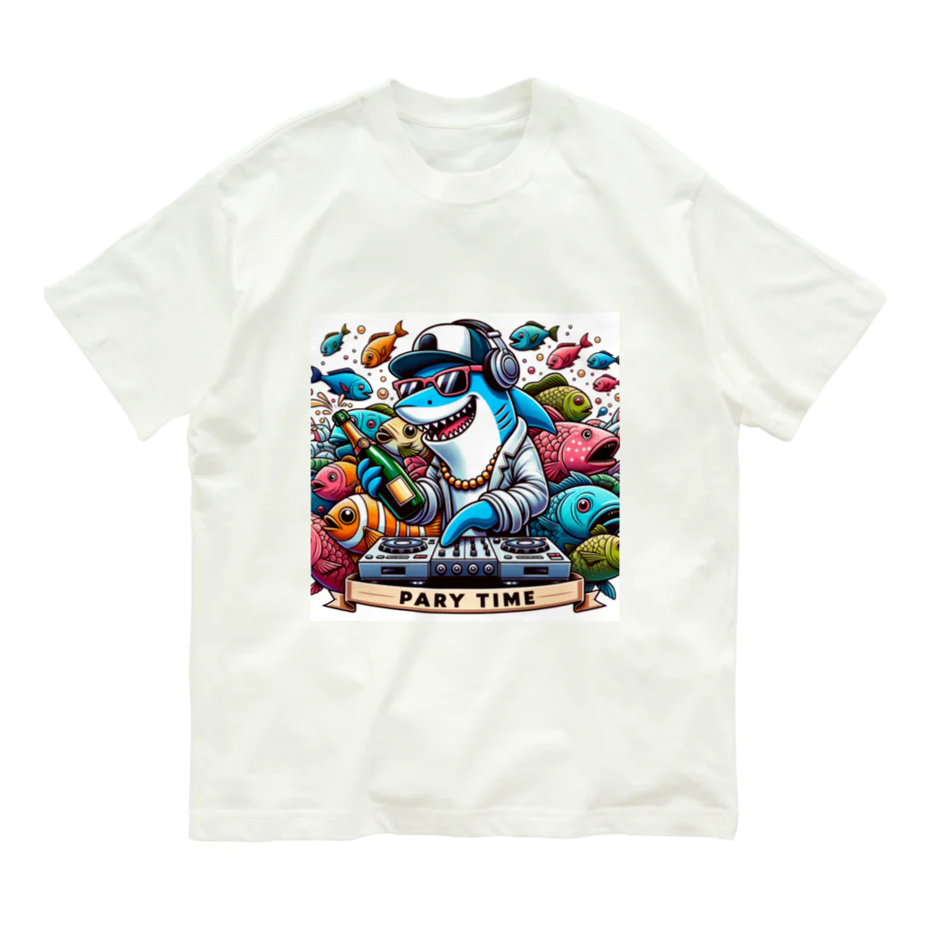 DJシャークのDJシャーク(PARY TIME) Organic Cotton T-Shirt