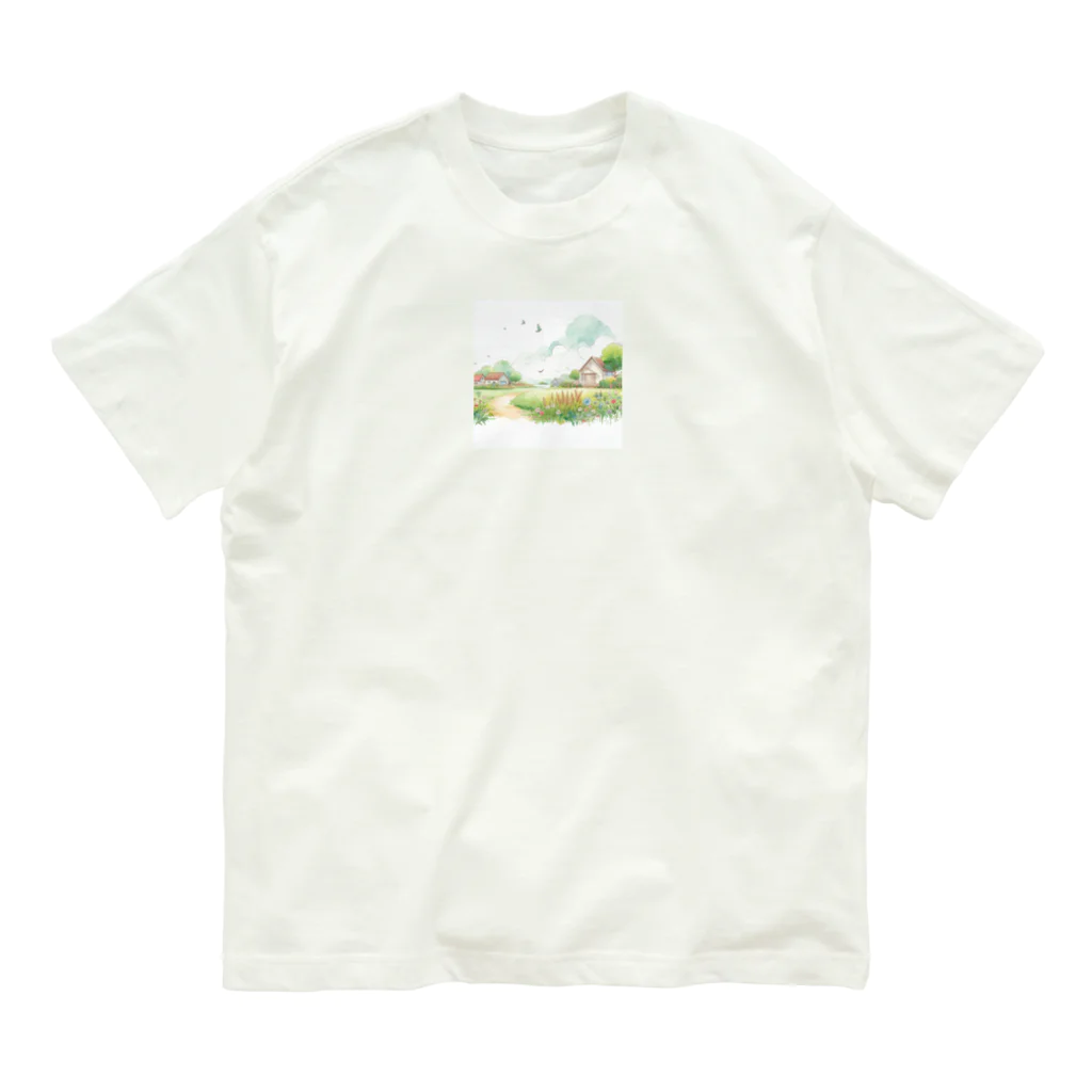 SAKIの畑のカラーイラスト オーガニックコットンTシャツ