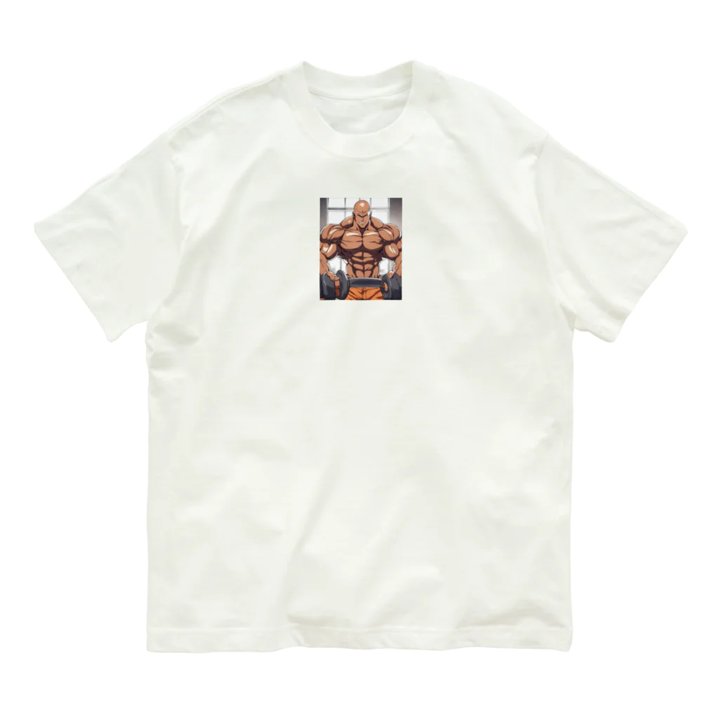 保護犬ミミの筋肉大好き Organic Cotton T-Shirt