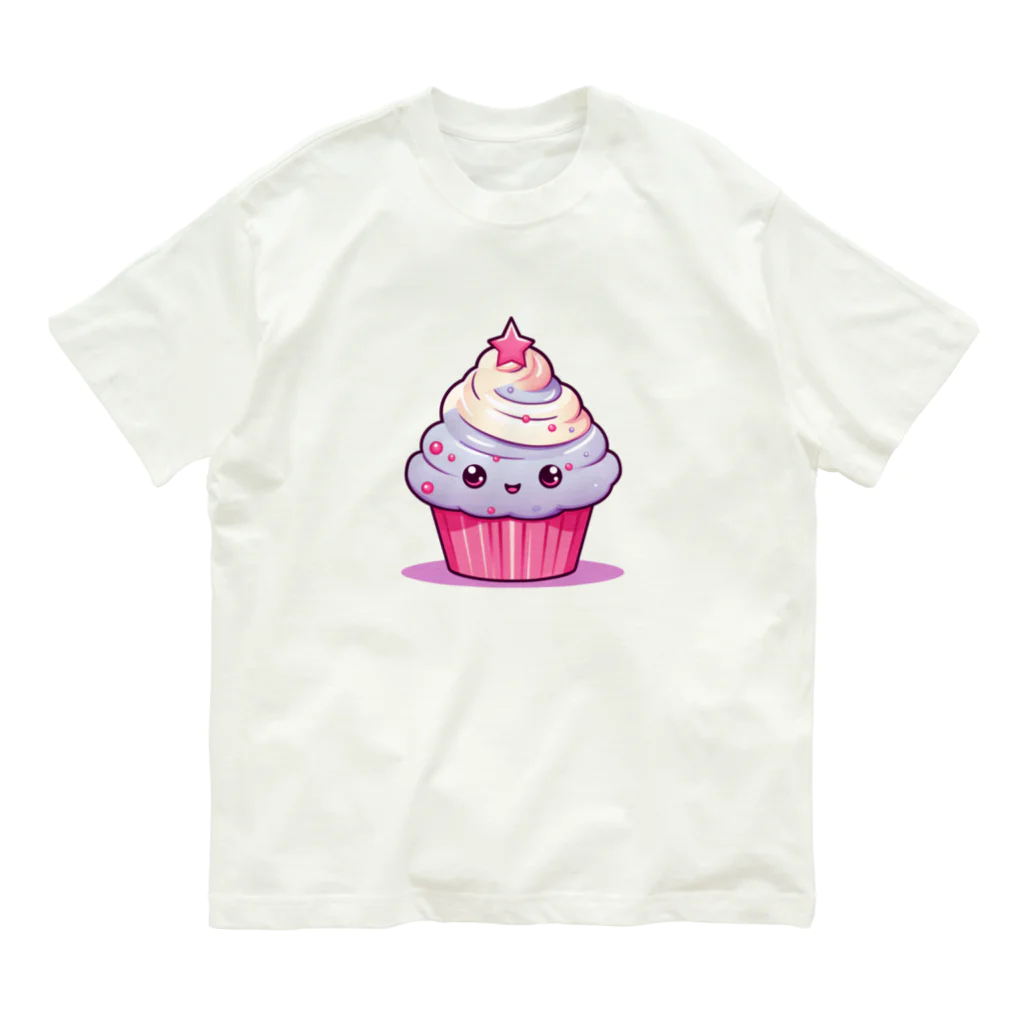 Vasetti_pressの可愛いカップケーキ Organic Cotton T-Shirt