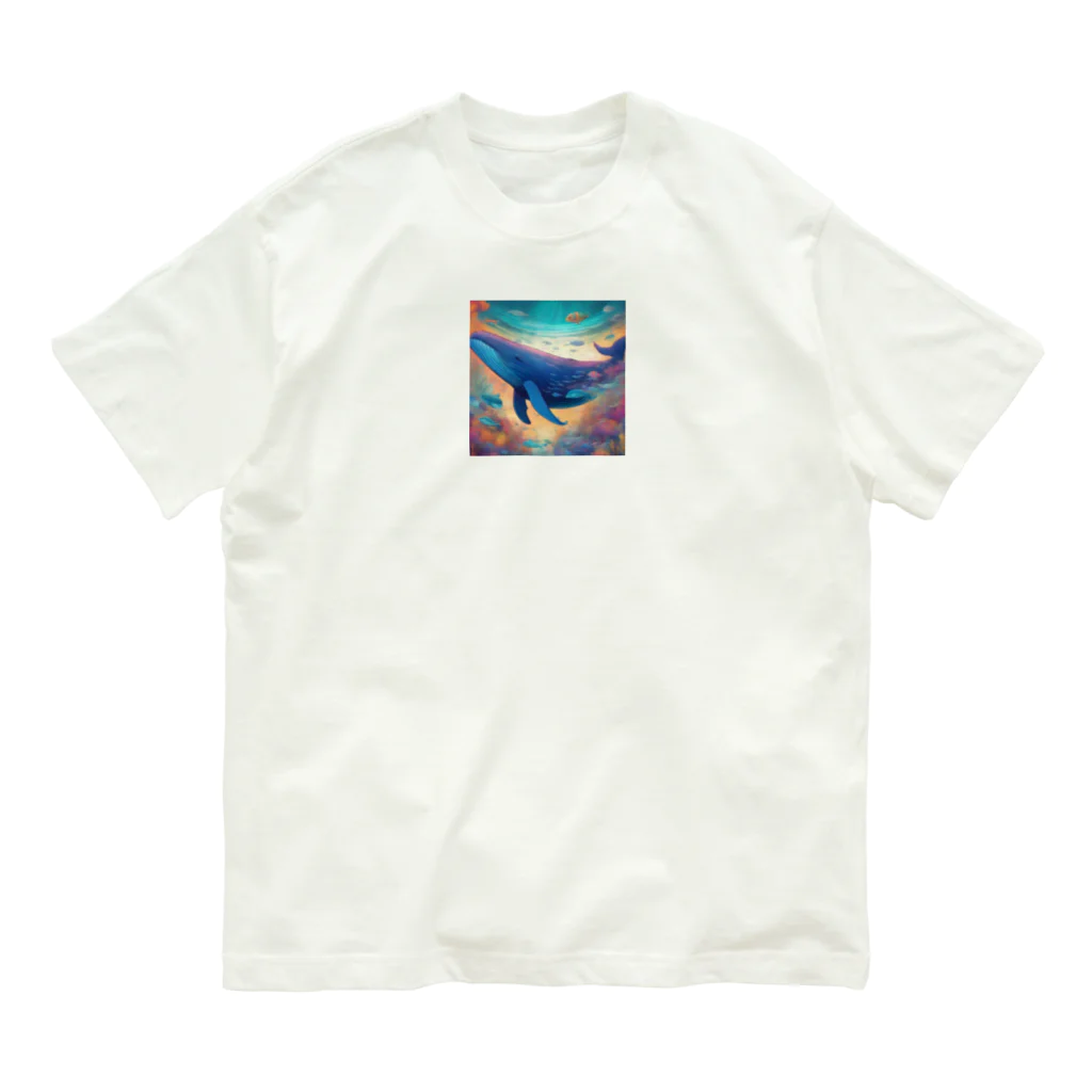 LINEスタンプっぽいグッズショップのクジラさん Organic Cotton T-Shirt