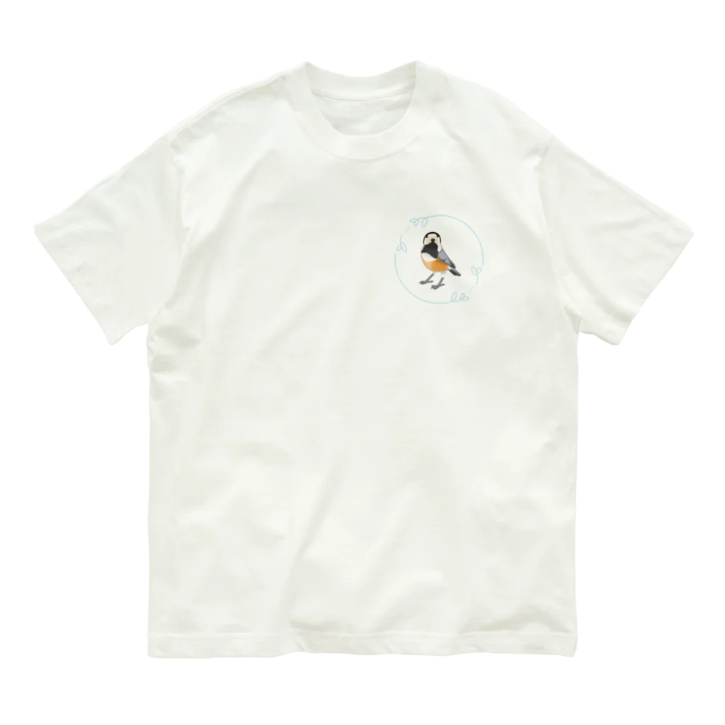 やちよ｜リアル鳥イラストのヤマガラさん オーガニックコットンTシャツ