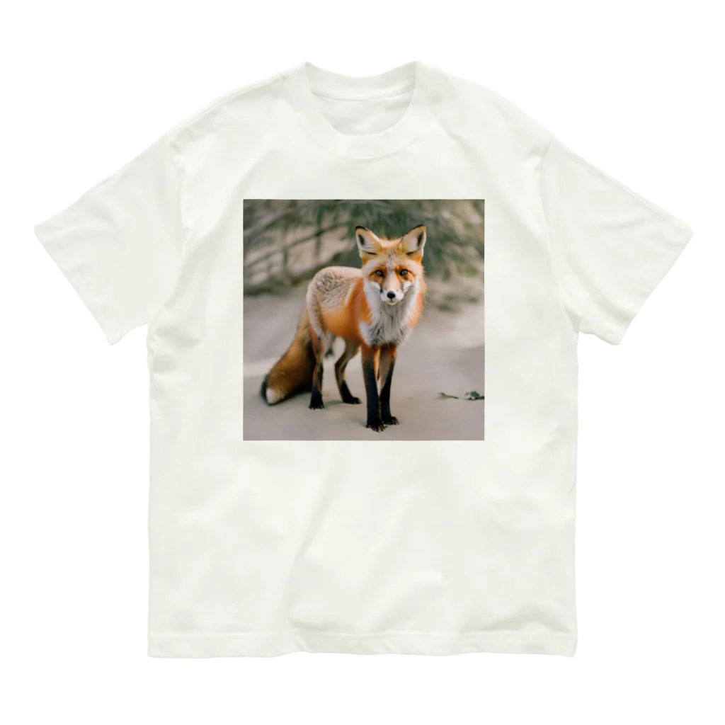 那須野グッズのキタキツネのグッズ Organic Cotton T-Shirt