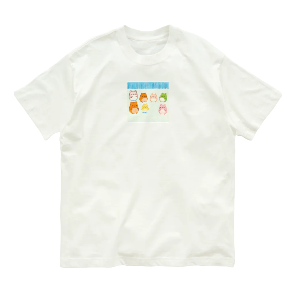 kilakilahikaruのずんぐりむっくり オーガニックコットンTシャツ