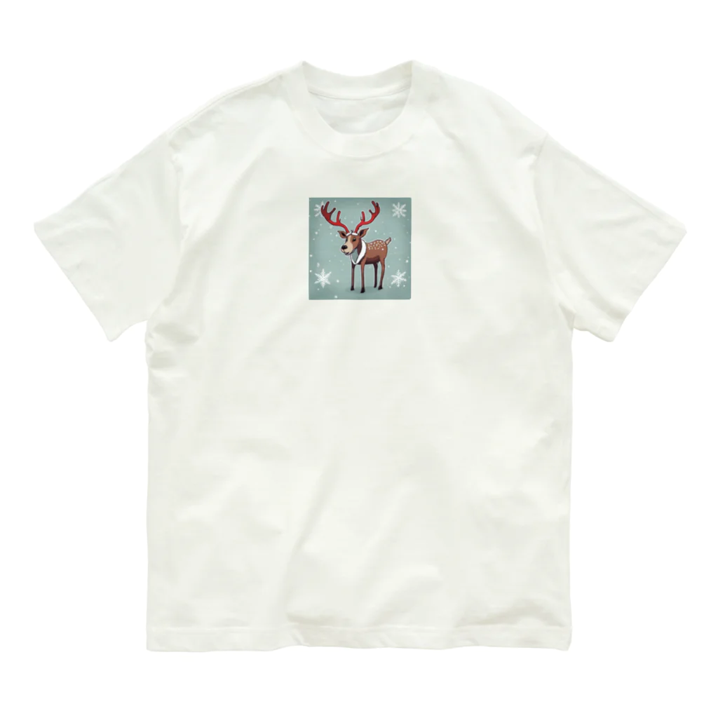 Seyadeのクリスマスに使えるトナカイグッズ Organic Cotton T-Shirt