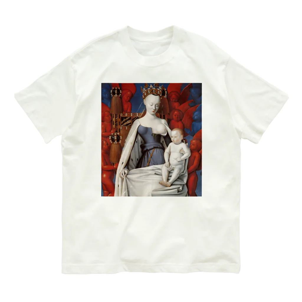 世界美術商店の聖母子と天使たち / Virgin and Child Surrounded by Angels オーガニックコットンTシャツ