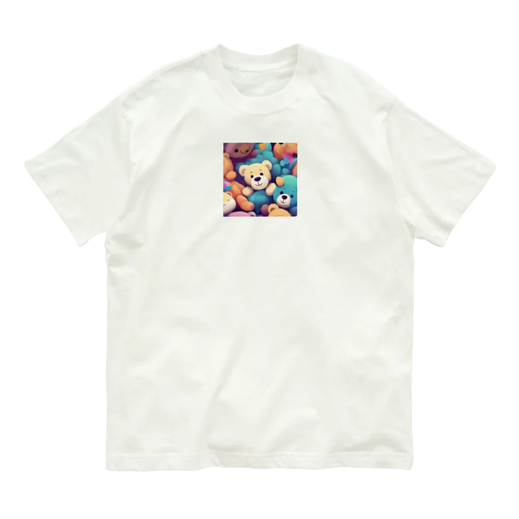 junji8000のたくさんの熊のぬいぐるみ オーガニックコットンTシャツ