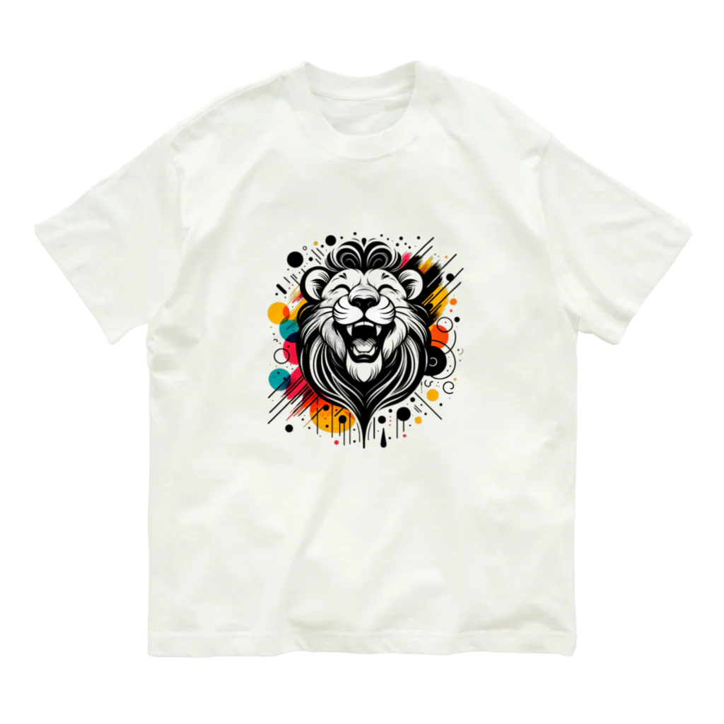 リトルスター・クローゼットの#laughing animal art Organic Cotton T-Shirt